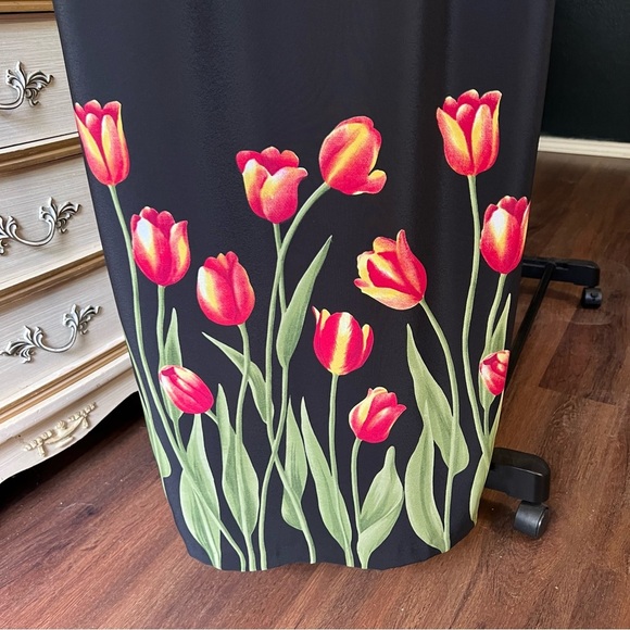 Vintage Black Tulip Maxi Dress - Picture 2 of 8